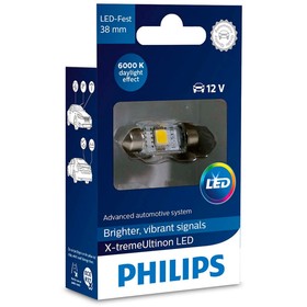 

Лампа Светодиодная PHILIPS 12 В, Fest T10,5 12V-LED 1,0W (SV8,5-38) 6000K X-tremeUltinon LED, 128596000KX1