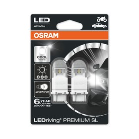 

Лампа Светодиодная OSRAM Cool White LEDriving premium, 12 В, 6000К, P27/7 Вт, 1.42/0.54 Вт, набор 2 шт, 3557CW-02B
