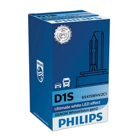 

Лампа ксеноновая PHILIPS WhiteVision D1S, 5000K, 35 Вт, 85415WHV2C1