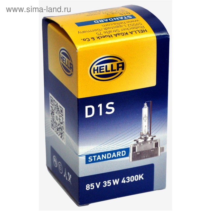 

Лампа ксеноновая HELLA D2S, 4300K, 35 Вт, 8GS 178 560-811