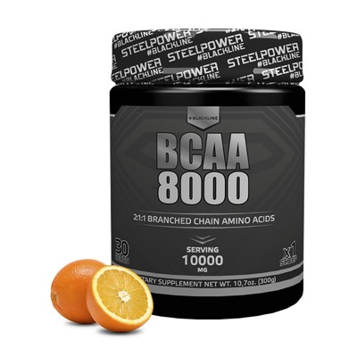 BCAA 8000 - 300 гр, вкус - Апельсин