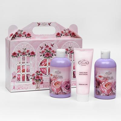 Подарочный набор Liss Krouly Rose: крем д/рук+гель д/душа+пена д/ванны