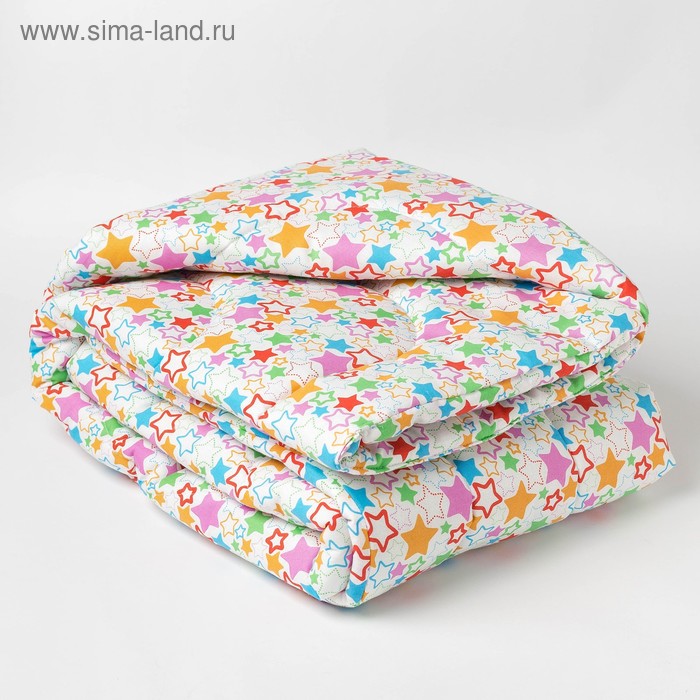 Одеяло стеганое «детское+» 110х140, синтепон, цвет МИКС цена и фото