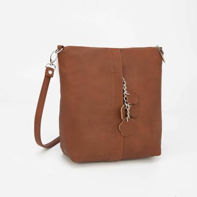 Сумка жен 554, 25*10*25, 2 отд на молнии, 1 н/карман, регул ремень, бежевый