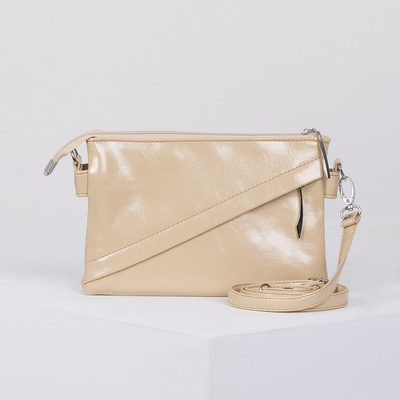 Сумка жен 564, 23*4*16, 3 отд на молнии, 2 н/кармана, длинн ремень,т.бежевый