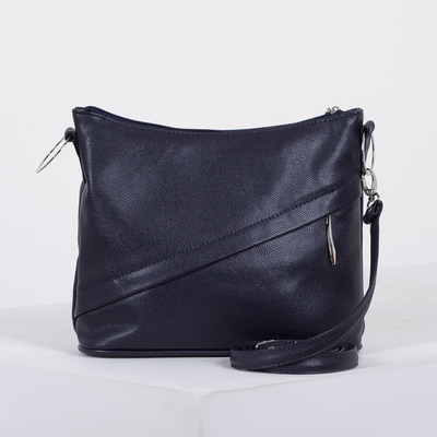 Сумка жен 634/2, 28*10*22, 1 отд на молнии, 2 н/кармана, регул ремень, синий