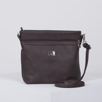 Сумка жен 784В, 23*8*26, отдела на молнии, 2 н/кармана, регул ремень, коричн-сер КН