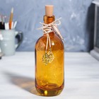 Светильник с гирялндой в бутылке " Листочки"