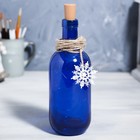 Светильник с гирялндой в бутылке " Снежинка"