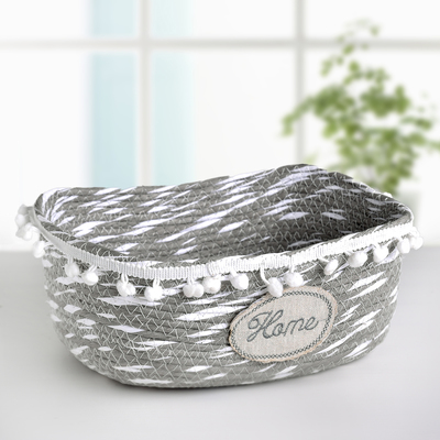 Корзина для хранения "Дом" 28х20х11 см, цвет серый