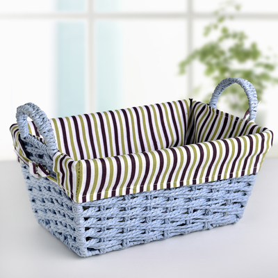 Корзина для хранения "Незабудка" 25х15х19 см, цвет голубой