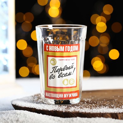 Стакан граненый "Первый во всем", 250 мл