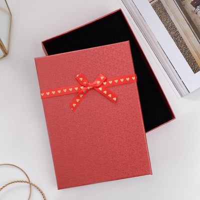 Коробочка подарочная под набор "Влюбленность", 13*18см, цвет ярко-розовый