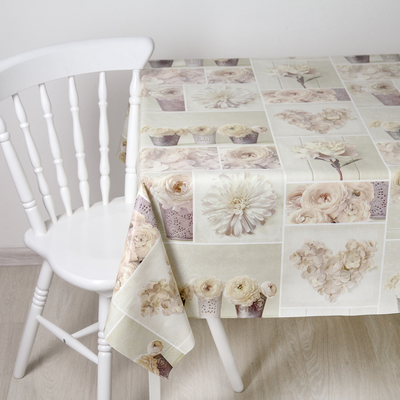 Клеёнка столовая с увеличенным наложение на ткани "Кармен"