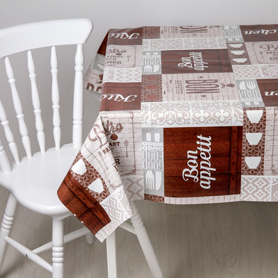 Клеёнка столовая с увеличенным наложение на ткани "Кармен"