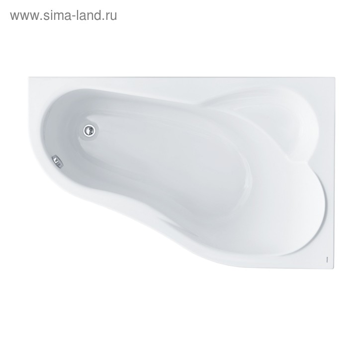 Ванна акриловая Santek «Ибица» XL 160x100 см, асимметричная правая, белая акриловая ванна 160x100 см r santek ибица xl 1 wh11 2 037