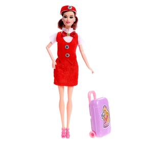 Кукла-модель шарнирная «Стюардесса» с аксессуарами, МИКС от Сима-ленд