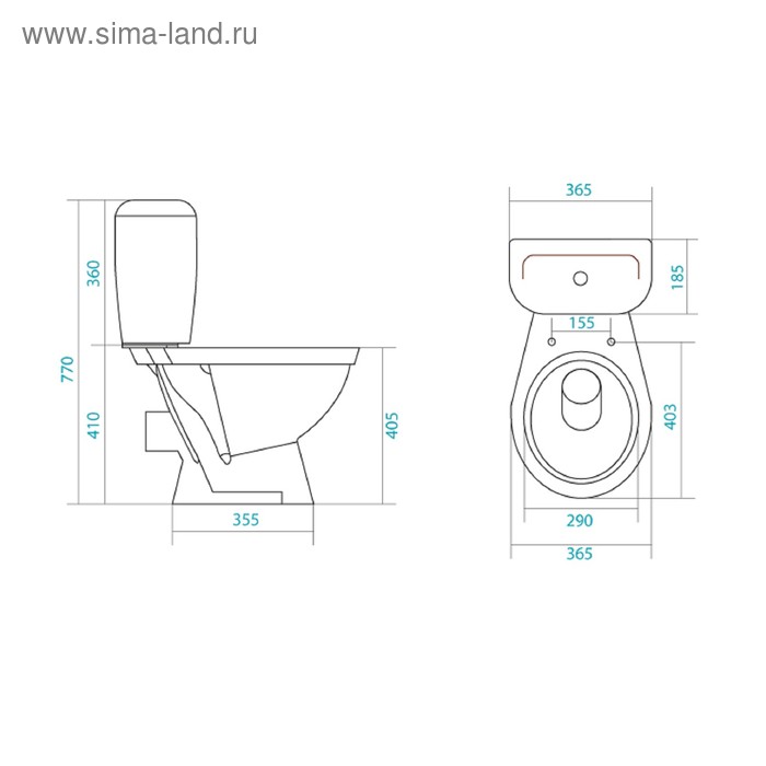 Сантек паллада унитаз 2 реж дюро метал крепеж 1wh302376 15