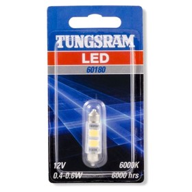 

Лампа светодиодная Tungsram C5W 12V-LED 0,5W (SV8,5-35/11) 6000K, 60180