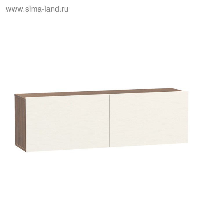 Шкаф навесной Гринвич 08.118, 1200х319х366, Орех селект каминный/Белый премиум