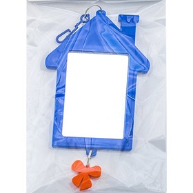 

Зеркальце "Домик" с пластиковым подвесом, для птиц, 5 х 7 см, микс цветов