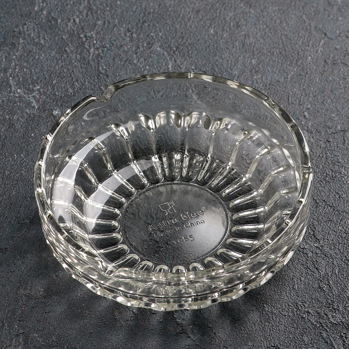 Пепельница стеклянная «Кристалл», 12,5×3,5 см