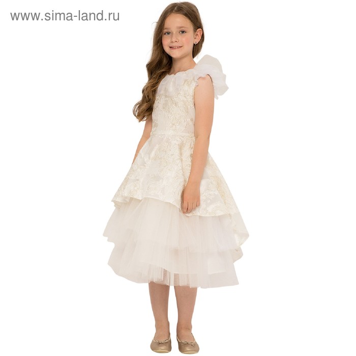 Платье для девочек, рост 152 см, цвет молочный