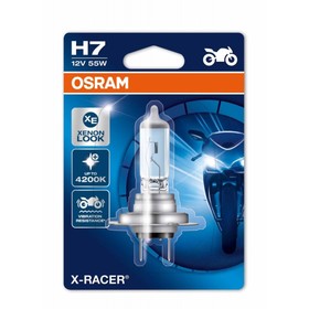 Лампа для мотоциклов Osram X-Racer +20%, 12 В, H7, 55 Вт, 64210XR-01B Ош