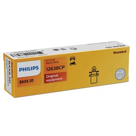 

Лампа автомобильная Philips White, BAX, 12В, 1.12 Вт, (BX8,5D), 12638CP