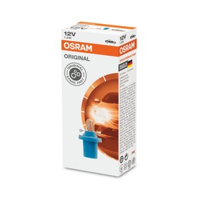 

Лампа автомобильная Osram Blue, BAX, 12В, 1.2 Вт, (B8,5d/1,5), 2721MFX