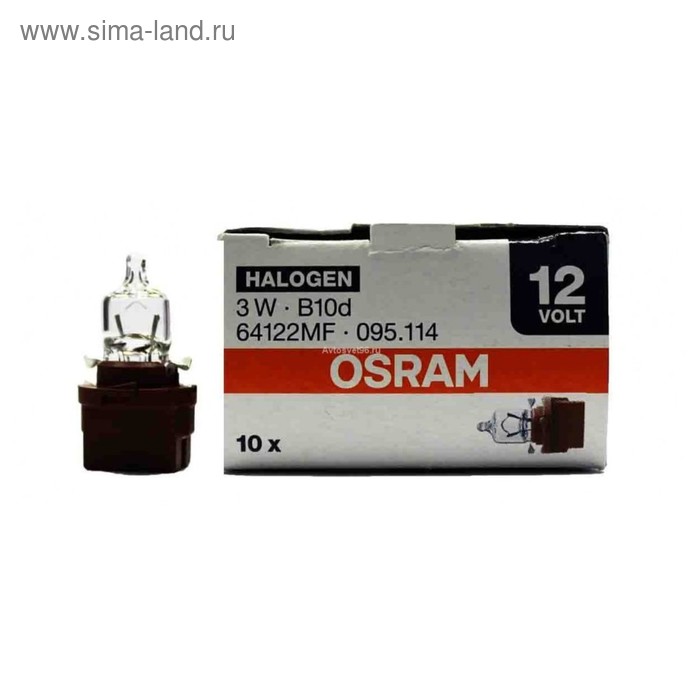 фото Лампа автомобильная osram brown halogen, bax, 12в, 3 вт, (b10d), 64122mf