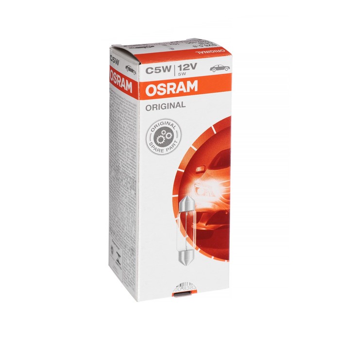 Лампа автомобильная Osram, C5W, 12 В, 5 Вт, (SV8,5-35/11), 6418