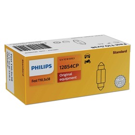 

Лампа автомобильная Philips, T10.5, 12 В, 10 Вт, (SV8,5-35/11), 12854CP