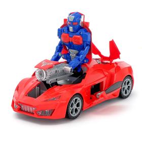 

Робот «Спорткар», трансформируется, световые и звуковые эффекты, работает от батареек, цвет красный