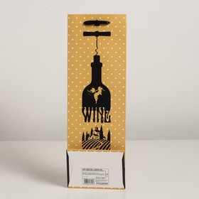 

Пакет ламинированный под бутылку, 12 х 9 х 36 см