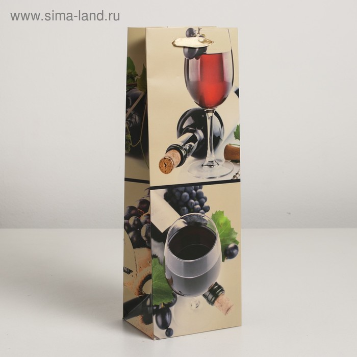 

Пакет ламинированный под бутылку, 12 х 9 х 36 см