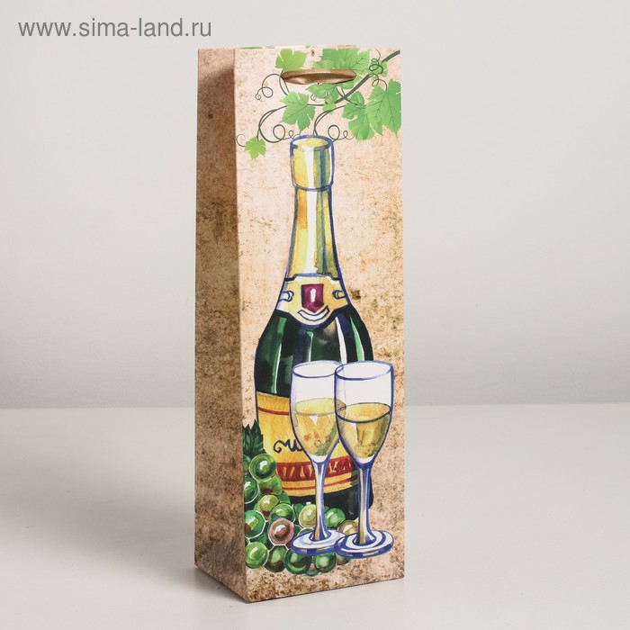 

Пакет ламинированный под бутылку, 12 х 9 х 36 см