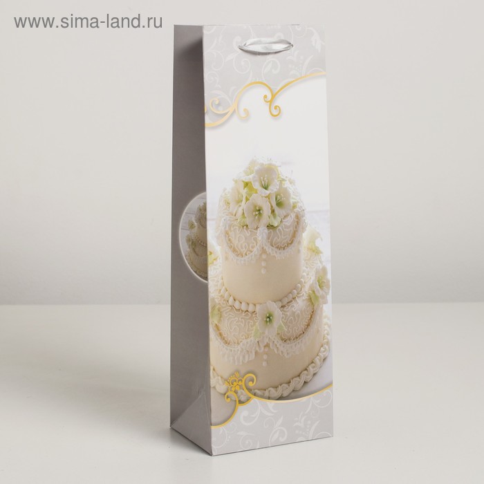 

Пакет ламинированный под бутылку, 12 х 9 х 36 см