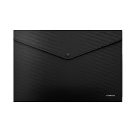

Папка-конверт на кнопке, пластиковая, ErichKrause Classic Diagonal Black Line, непрозрачная, A4