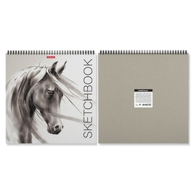 

Скетчбук 290 х 290 мм, 40 листов на гребне, ErichKrause Wild Horse, квадратный, обложка мелованный картон, блок 120 г/м2, жёсткая подложка