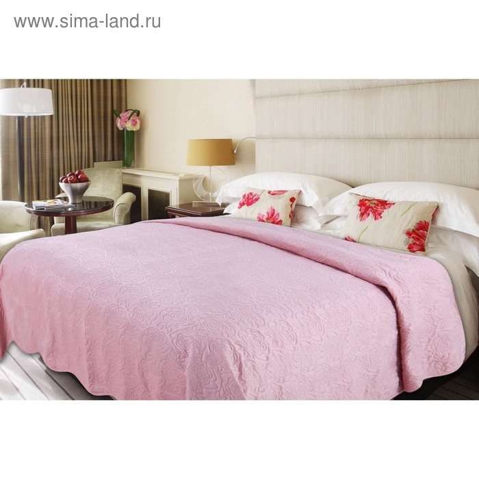 Покрывало Deco, размер 200 × 220 см, цвет розовый