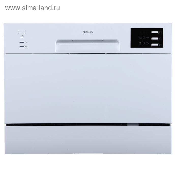 Посудомоечная машина Midea MCFD55320W, класс А+, 6 комплектов, 6 программ, белая