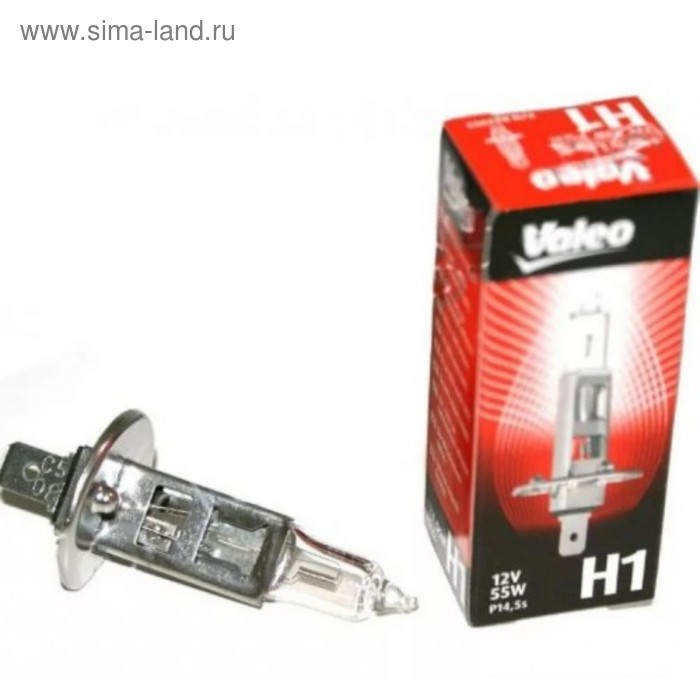 фото Лампа автомобильная valeo light +50%, h1, 12 в, 55 вт, 32503