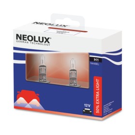 

Лампа автомобильная NEOLUX Extra Light +50%, H1, 12 В, 55 Вт, набор 2 шт, N448EL-SCB