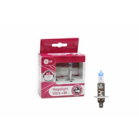 

Лампа автомобильная General Electric Megalight Plus +90%, H1, 12 В, 55 Вт, набор 2 шт, 96946 46565