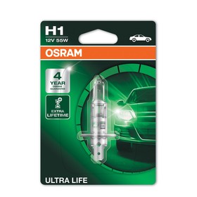 

Лампа автомобильная Osram Ultra Life, H1, 12 В, 55 Вт, 64150ULT-01B
