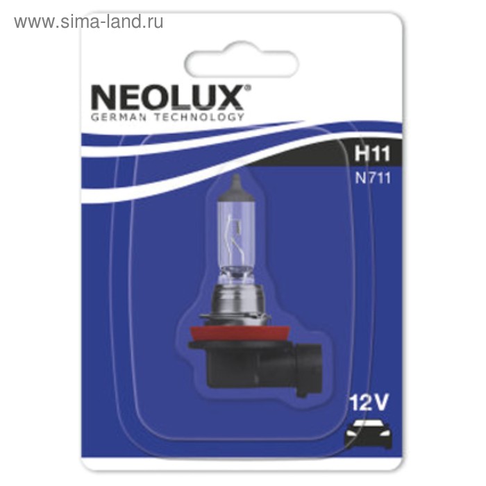 Лампа автомобильная NEOLUX, H11, 12 В, 55 Вт, N711-01B лампа автомобильная osram н3 12 в 55 вт 64151 01b