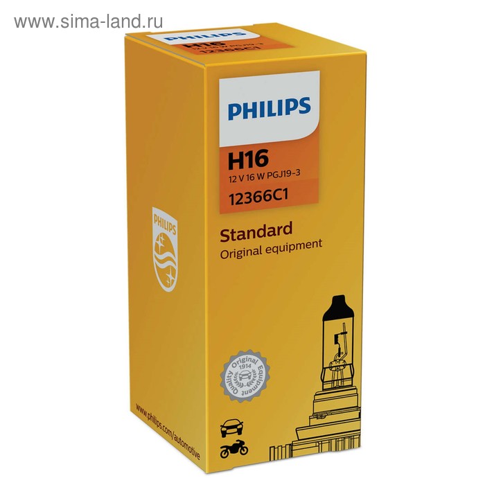 фото Лампа автомобильная philips, h16, 12 в, 19 вт, 12366c1