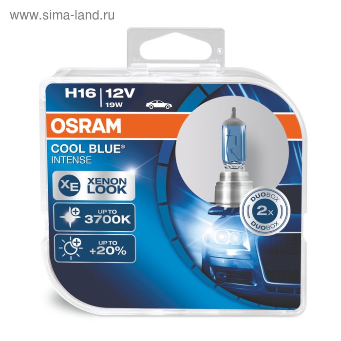 фото Лампа автомобильная osram cool blue intense, h16, 12 в, 19 вт, набор 2 шт, 64219cbi-hcb