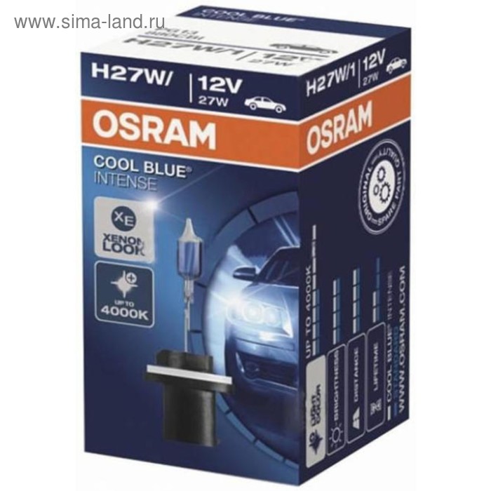 фото Лампа автомобильная osram cool blue intense, h27w/2, 12 в, 27 вт, 881cbi